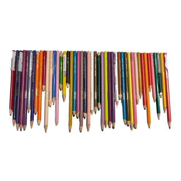 Huge Lot Used Colored Pencils Crayola Steadler Assorted Mixed 1.3 Pound Bulk - Picture 3 of 6